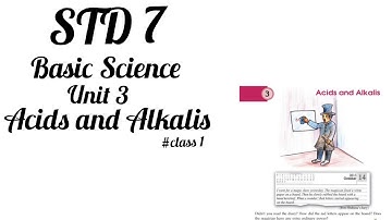STD 7/ Basic Science/Unit3/Acids And Alkalis#Class 1#Online education #
