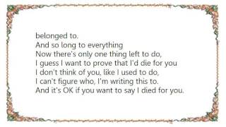 Del Amitri - One Thing Left to Do Lyrics