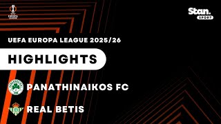 Panathinaikos FC v Real Betis | Highlights | UEFA Europa League 2025/26
