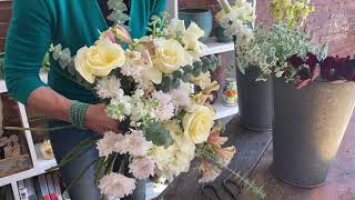 How to Make a DIY Bridal Bouquet Using Grocery Store Flowers.