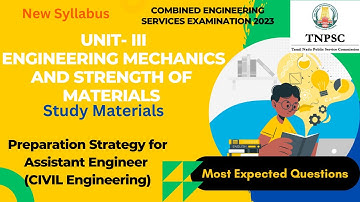 TNPSC Combined Engineering Service Exam 23/AE Civil/Engineering mechanics and strength of material