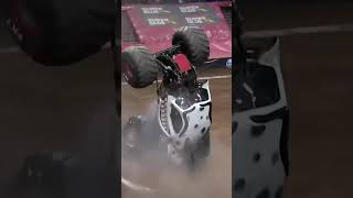 Monster Mutt Dalmatian went CRAZY with this flip 🤜🤛 #monsterjam #shorts