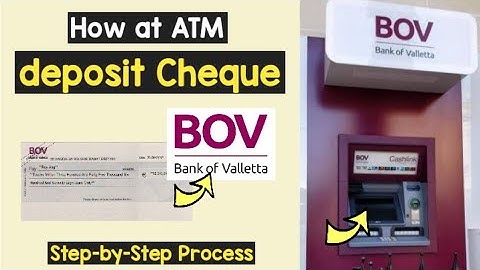 Deposit Cheque Bank of Valletta ATM | BOV Cheque Deposit | Malta ATM Cheque Deposit