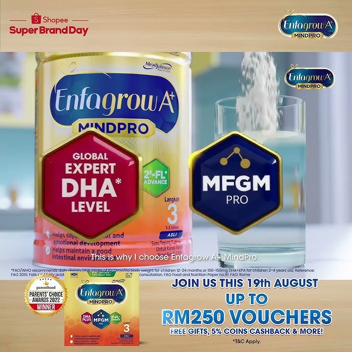 Why settle for less? Complete #TheMissingHalf with Enfagrow A  on Shopee Super Brand Day on 19th Aug