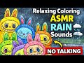 Cute Labubu Coloring with Relaxing Rain Sounds 🌧️ | No Talking Coloring ASMR