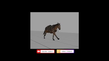 Horse Gallop Run Cycle | Tural Mammadov | @cgislandFx | #animation #horse #runcycle #shorts