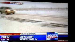 Steve Keeley Fox 29 gets plowed