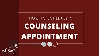 How to Schedule a Counseling Appointment