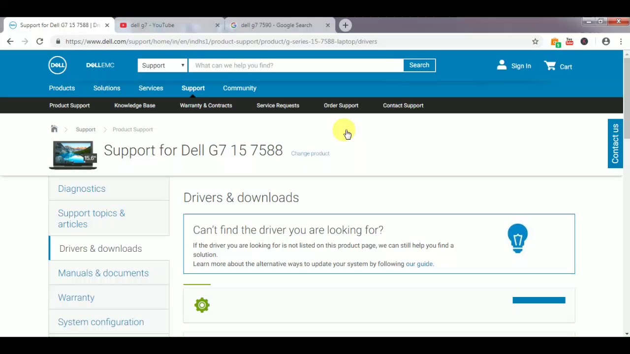 DRIVERS DELL G7 15 7588 (All Model Dell Drivers available in Site) 2019