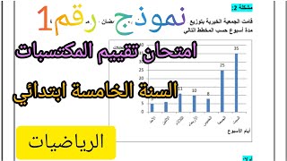 نموذج تقييم المكتسبات #الرياضيات #السنة #الخامسة_ابتدائي