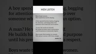 MEN LISTEN — Build Yourself, Not Beg for Attention #shorts #successmindset