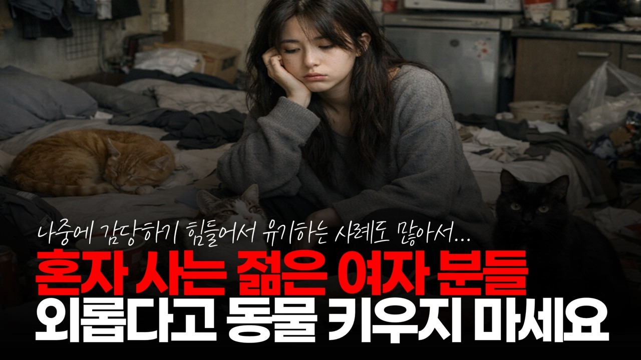 (※시청자댓글) 혼자 사는 젊은 여자 분들 외롭다고 강아지, 고양이 키우지 마세요. #혼자사는여자 #개고양이 #반려동물