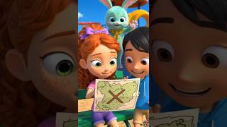 Kids Find a Hidden Treasure Map! 😲💎 #Shorts #kids #cartoon