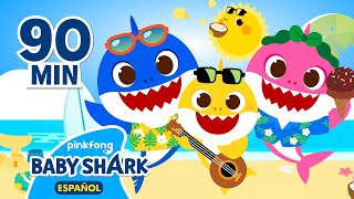 ¡Cantemos Tiburón Bebé Du Ru Du Ru durante 90 Minutos!⏰| Verano😎 | Mix | Baby Shark en español