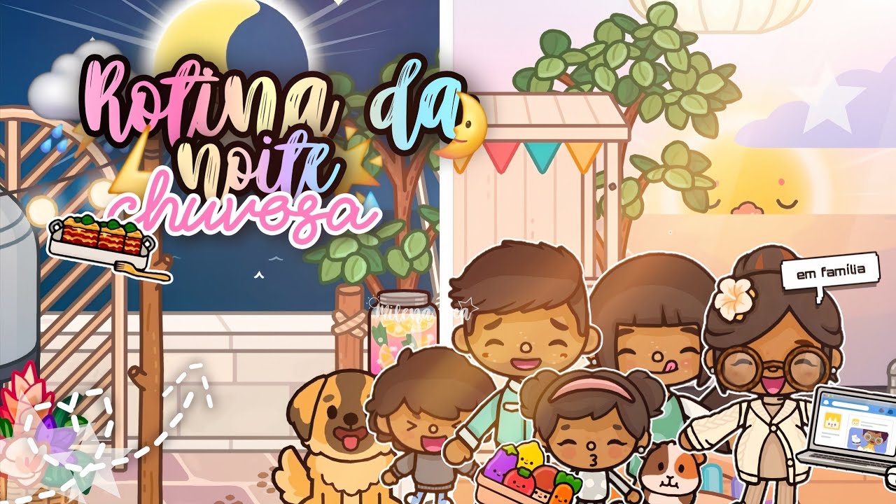 Nossa rotina da noite chuvosa em família, com voz🎙| Milena toca