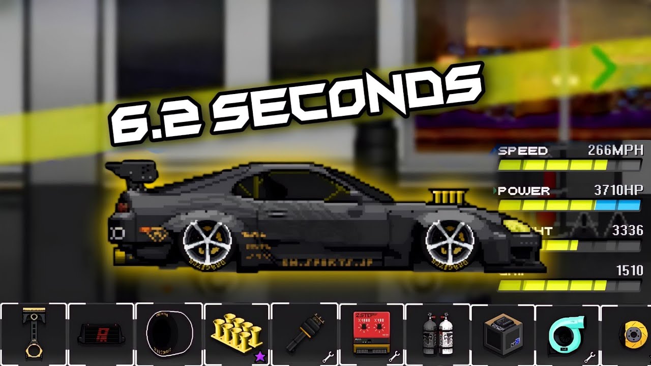 Toyota Supra MK4 LT5 Pixel Car Racer 6.2 Seconds YouTube