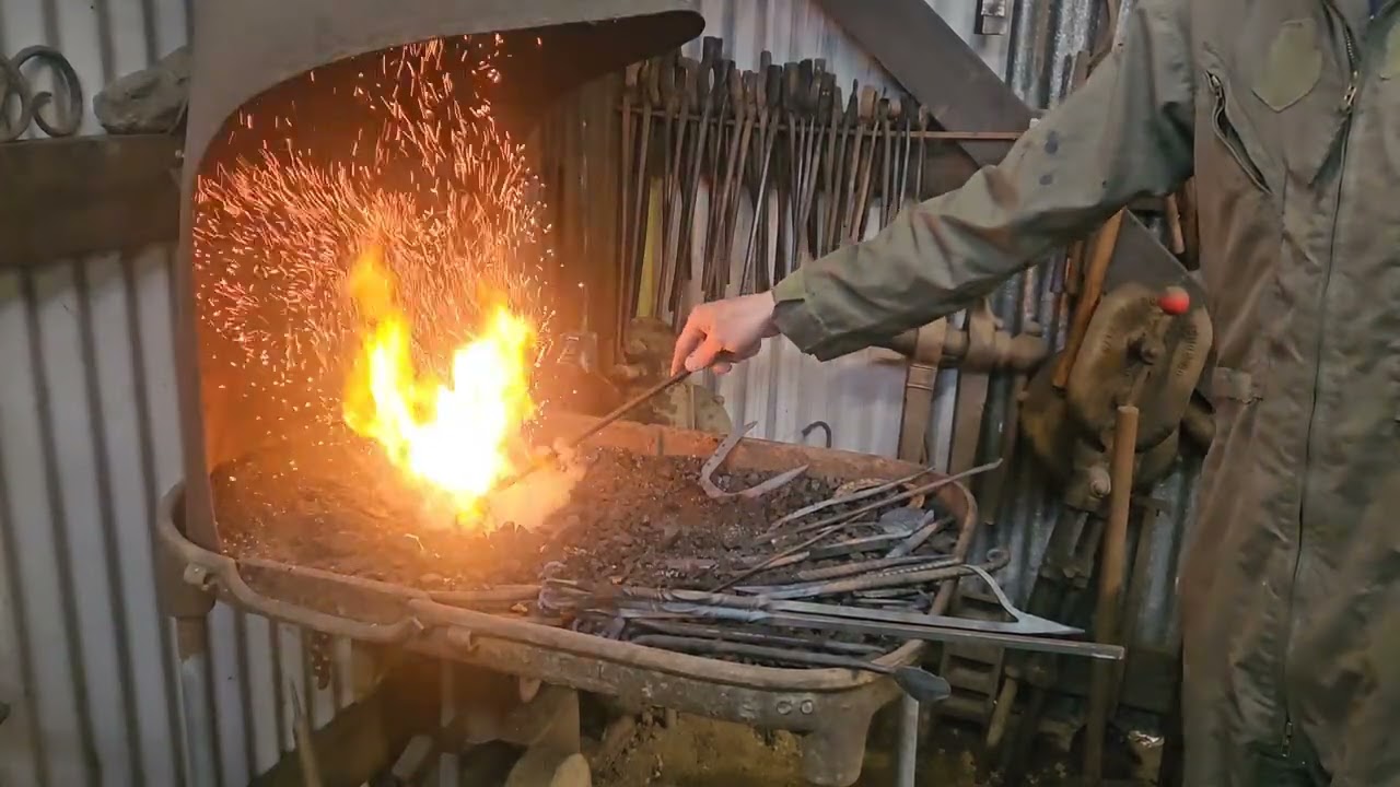 How to light a Blacksmiths coal forge the easy way