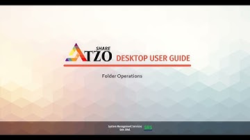 ATZO Share Desktop User Guide: Folder Operations