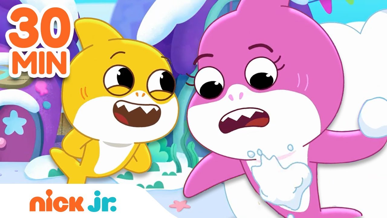 ⁣Baby Shark's Big Show Snowball Fight & More Holiday Fun! | 30 Minute Compilation | Nick Jr.
