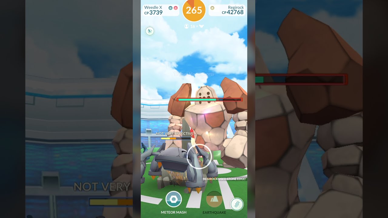 Regirock Raid Speedrun Challenge! #Pokemon Go #shorts