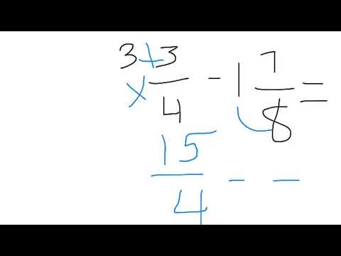 Subtracting fractions with uncommon denominators - YouTube