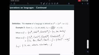 Languages - Operations on languages