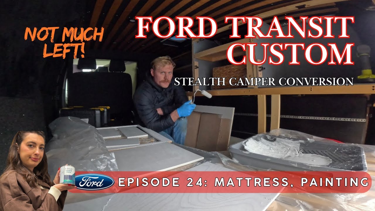 Эпизод 24: матрас, грунтовка и ковровое покрытие перегородки! Сборка кемпера Stealth — Transit Cu...