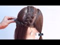 beautiful braid hairstyle for bride | trendy ponytail hairstyle | hairstyle for haldi function