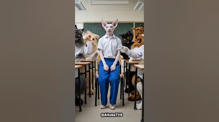 Watch the video about Poor Sphynx Cat story 😻😪 #ai #cat #cats #catshorts #shorts #funny