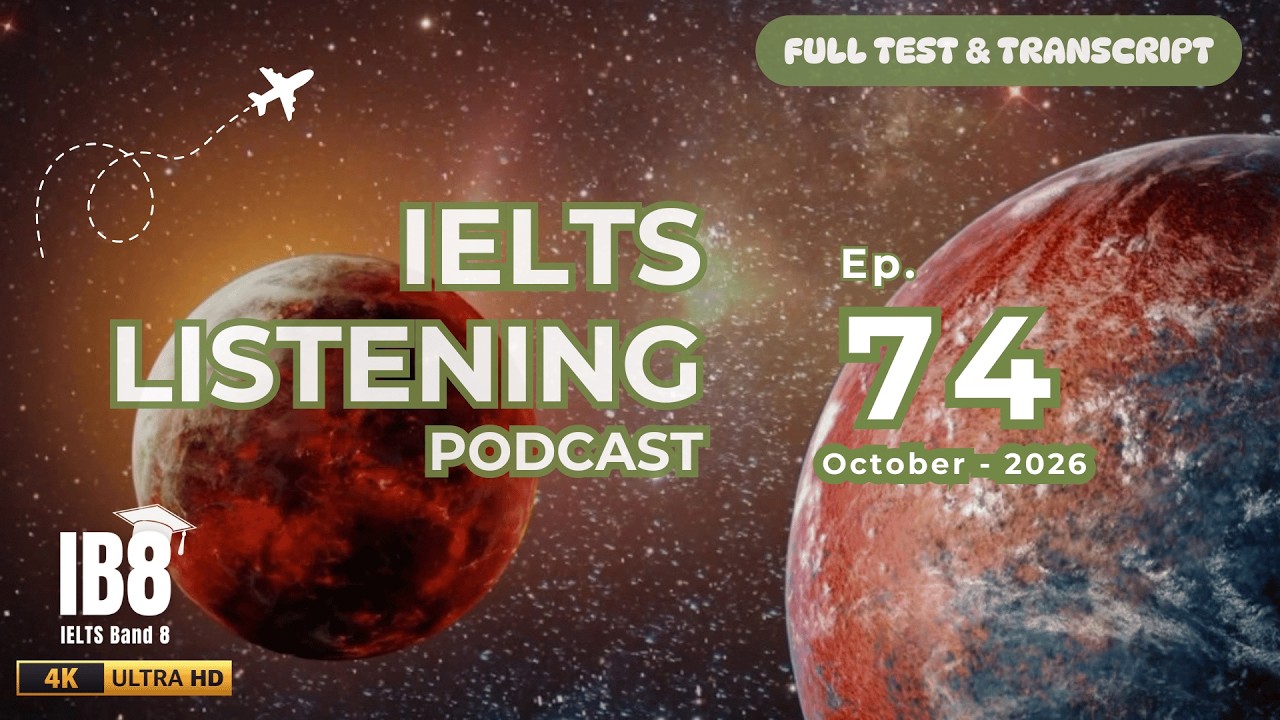 IELTS Listening Podcast Ep 74 Practice Test | Daily English Conversation & ASMR #ib8
