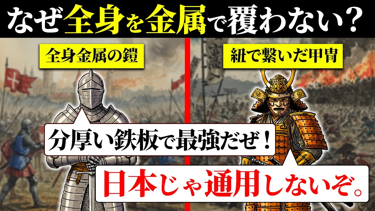 【衝撃の事実】なぜ日本とヨーロッパの鎧はここまで形が異なるのか？