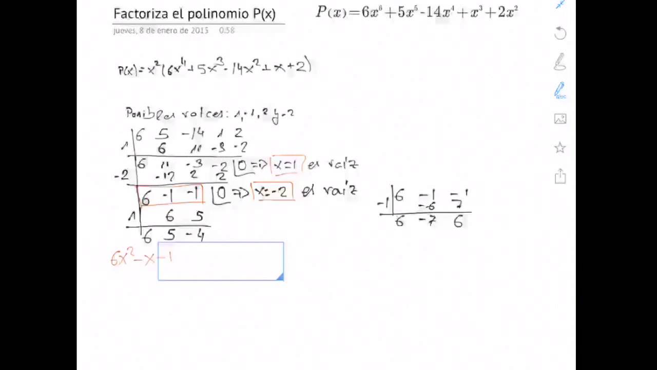 Factorizacion de polinomios