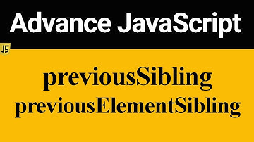 previousSibling and previousElementSibling in JavaScript (Hindi)