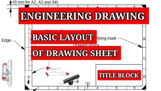 BASIC LAYOUT OF DRAWING SHEET WITH TITLE BLOCK | ENGINEERING DRAWING | BOE EXAM PREPARATION |
