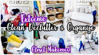 Clean Declutter & Organize Extreme Closet Organization 2022 Closet Makeover