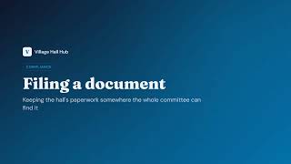 Filing a document