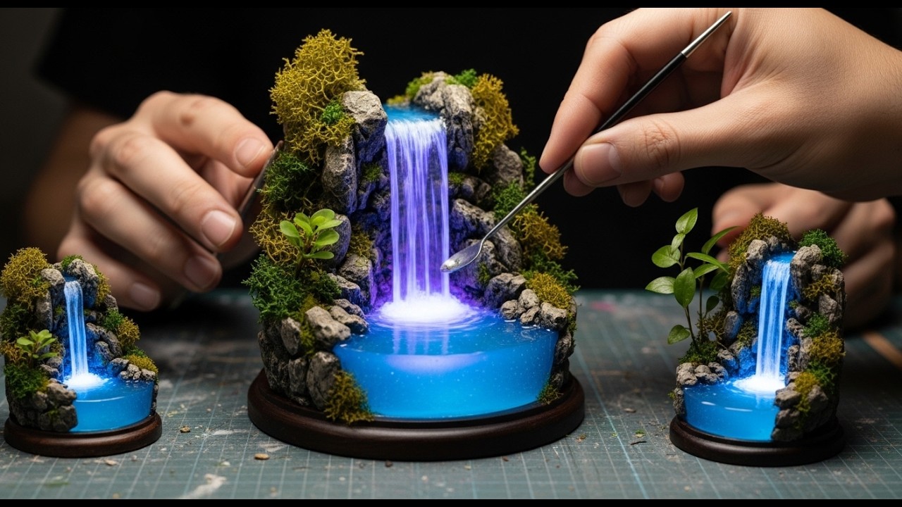 Building a Tiny Forest Paradise — Realistic Miniature Waterfall Diorama ...