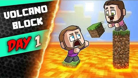 VOLCANO BLOCK #1 - SURVIVE LAVA IN MINECRAFT JAVA (HINDI)