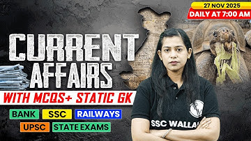 Current Affairs Today | 27 November Current Affairs 2025 | Daily Current Affairs | By Krati Mam