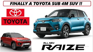 Toyota Raize SUV sub 4m, Features, Specifications