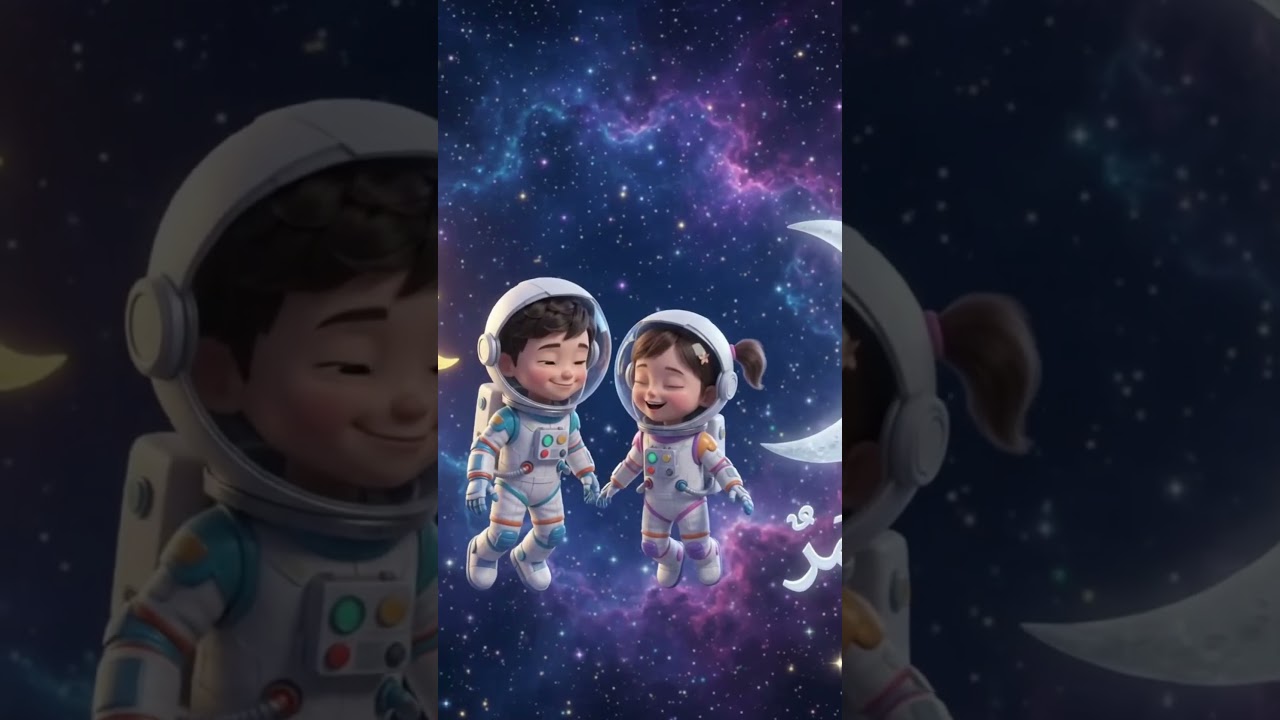 تعلم أسماء الشمس والقمر والنجوم للأطفال 🌞🌙⭐ | Arabic for Kids | Arabian #Shorts
