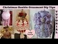 Diy 1- Lavender, Christmas Ornament Tutorial decor, Bauble Chris Decor. Holiday Decor, shabby chic