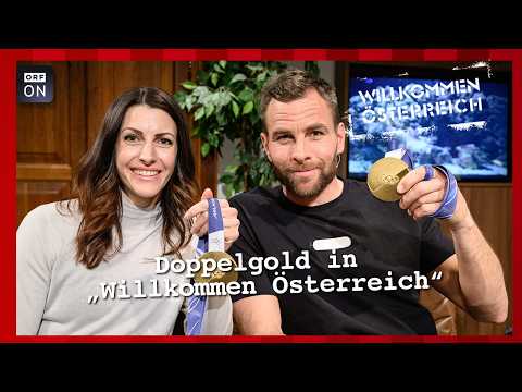 Olympic gold medalist Benjamin Karl and Janine Flock are guests on "Willkommen Österreich" 🥇