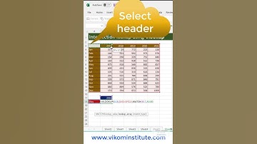 #intersesctionlookup ! Intersection lookup using vlookup