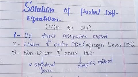 Solution of Partial Differential Equation. Direct Integration Method #pde #math