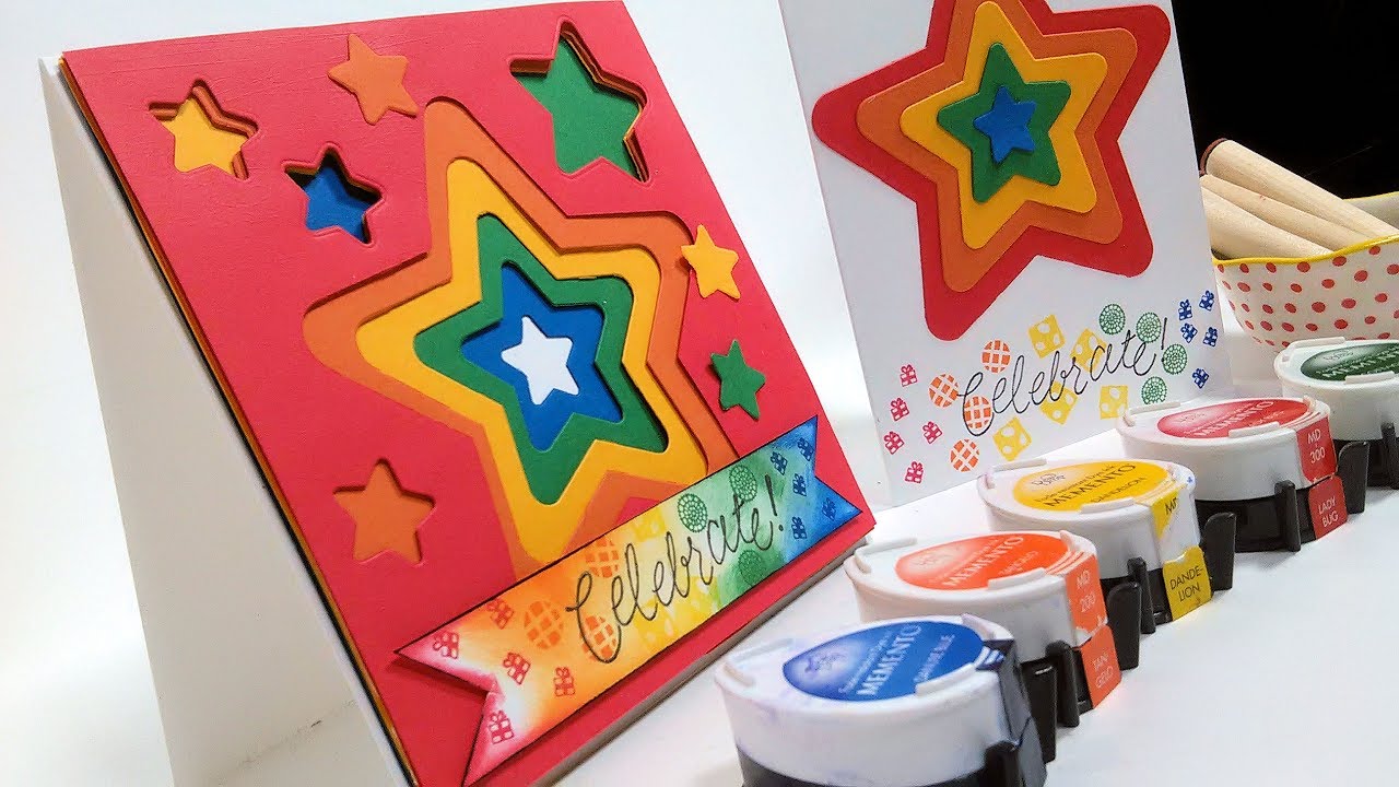Layered Window Card // Telescope Card Technique //Stamp School my crafting channel shop