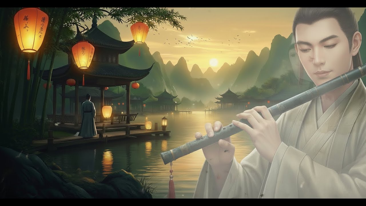 Chinese Zen Music Bamboo Flute, Erhu & Guzheng 🌿 Soothing Meditation ...