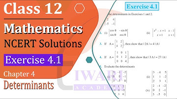 NCERT Solutions for Class 12 Maths Chapter 4 Exercise 4.1