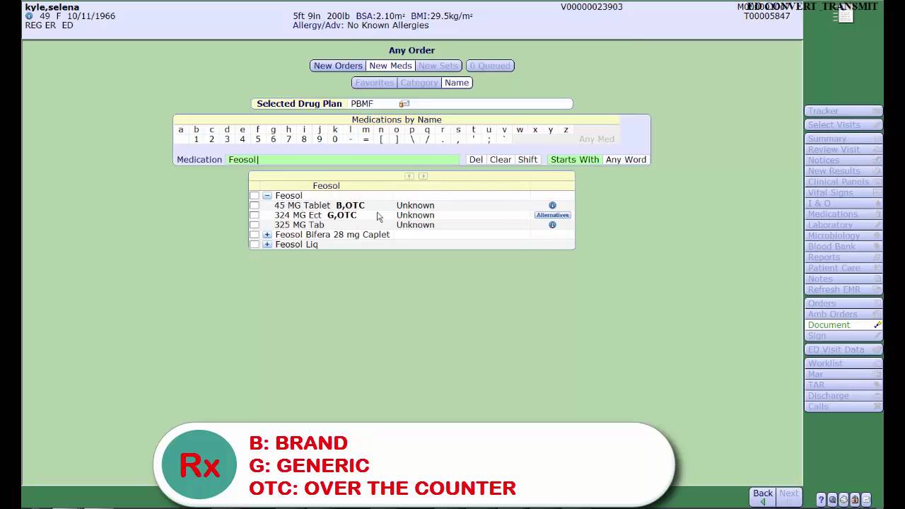 Meditech Charting Training