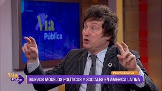 Javier Milei discute con periodista chileno- 18/12/19